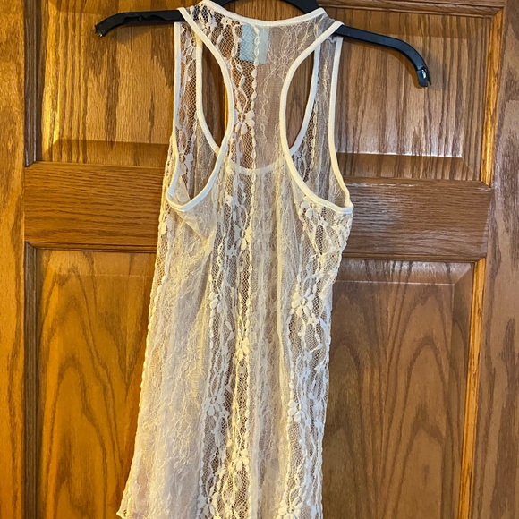 Vintage Y2K H.I.P. Sheer Lace Tank Top Size Medium - Picture 4 of 7